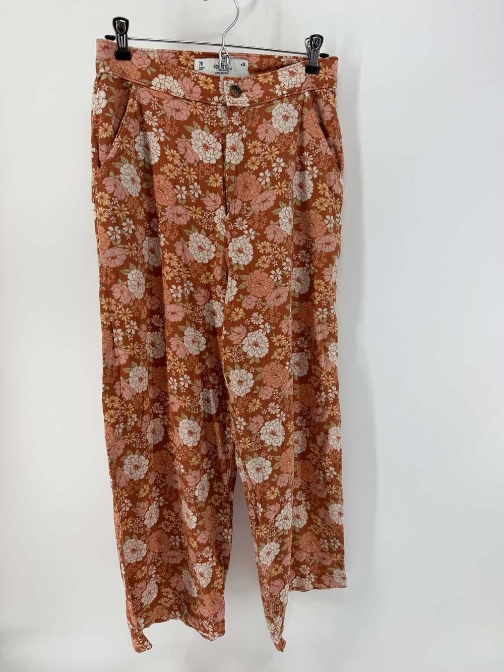 Hollister Ultra High-Rise Floral Wide Leg Pants Size 7R / 28 Fall Boho